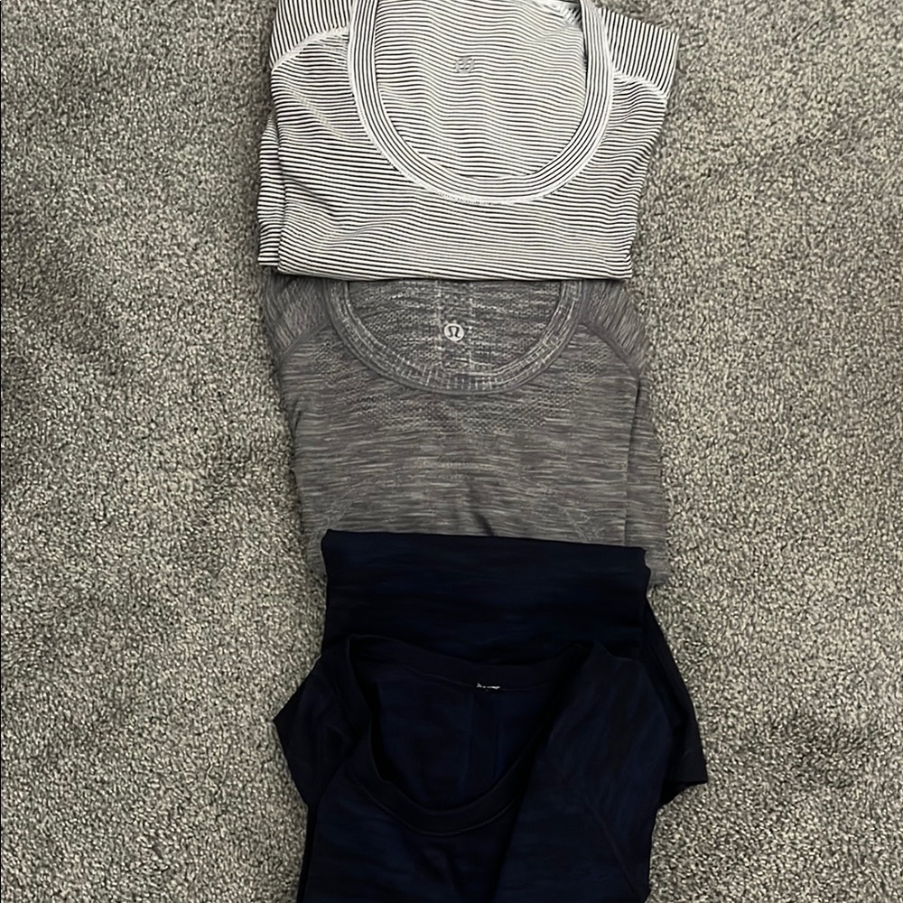Lululemon Athletica Striped and Heathered Tops